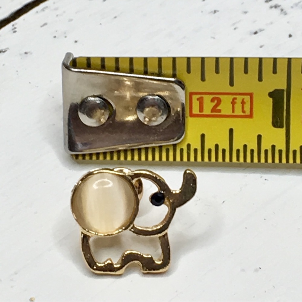 Lucky  Baby Elephant Earrings - Picture 7 of 9